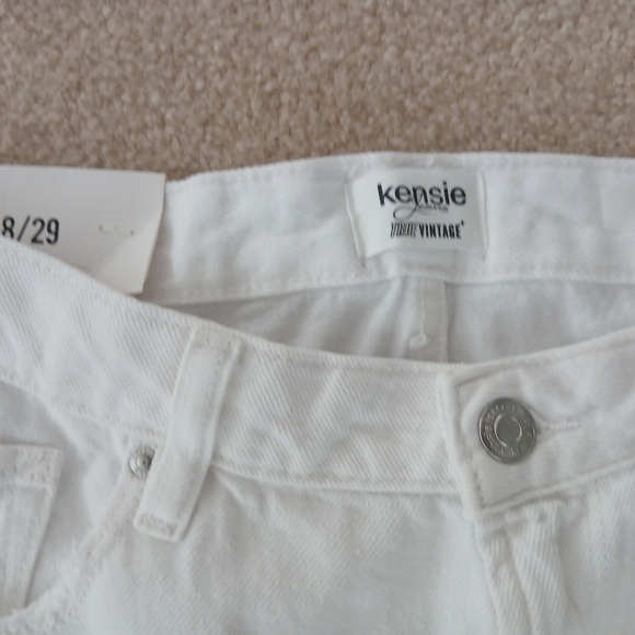 Kensie Women's White Jeans High Rise Slim sz 8/29.   FL - Picture 6 of 7